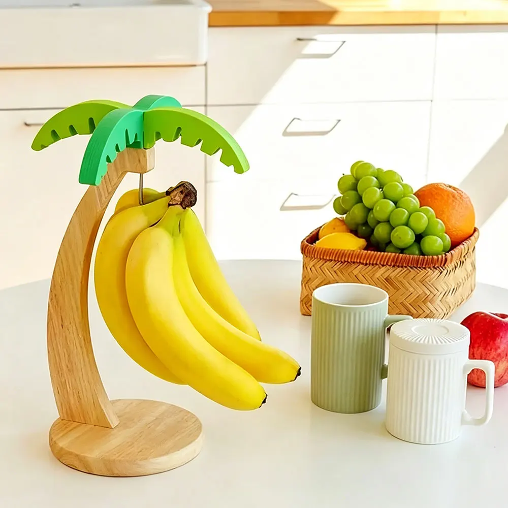 Kitchen Gadgets Modern - Drewniany stojak na banany, utrzymujący banany