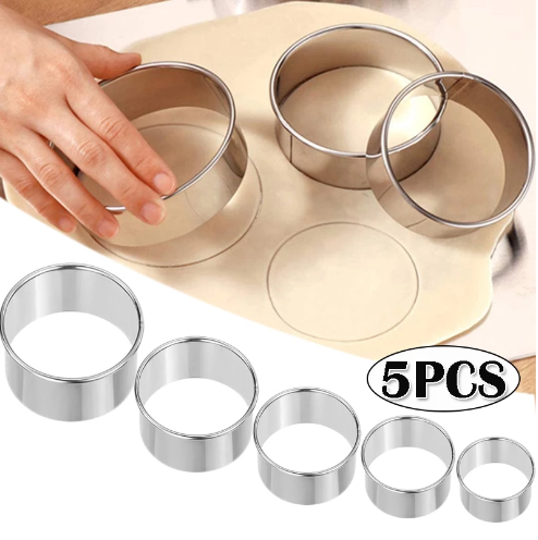 5 SZT. Okrągłe foremki do cias – Kitchen Gadgets Cutting Tools recenzja i cena